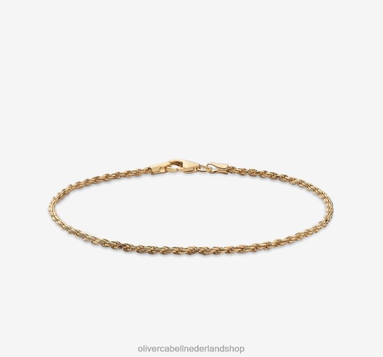 accessoires PTD2V228 goud Heren Oliver Cabell 2mm touw ketting armband